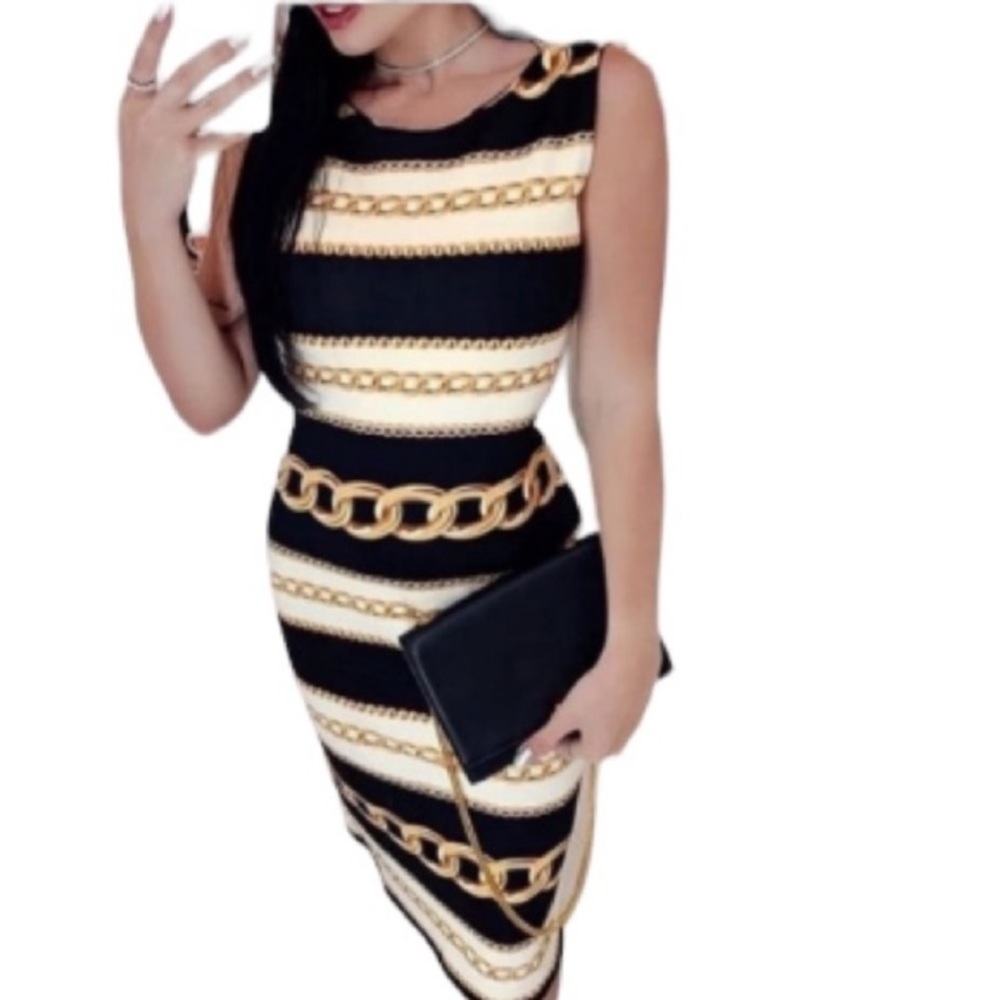 Chain Print Dress. NWOT